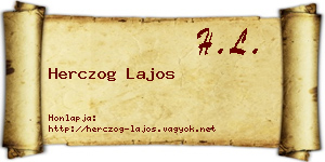Herczog Lajos névjegykártya